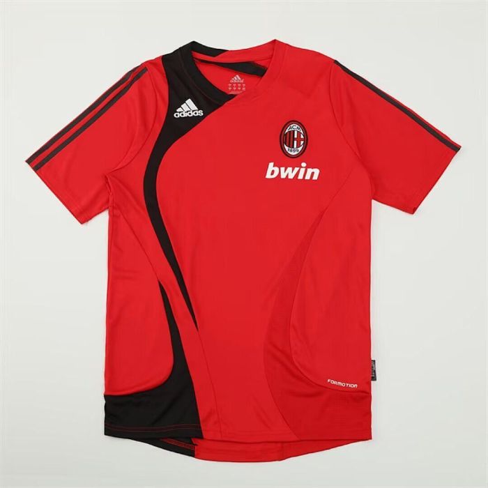 Retro Jersey 2007-2008 AC Milan Red Soccer Training Jersey Vintage Football Shirt