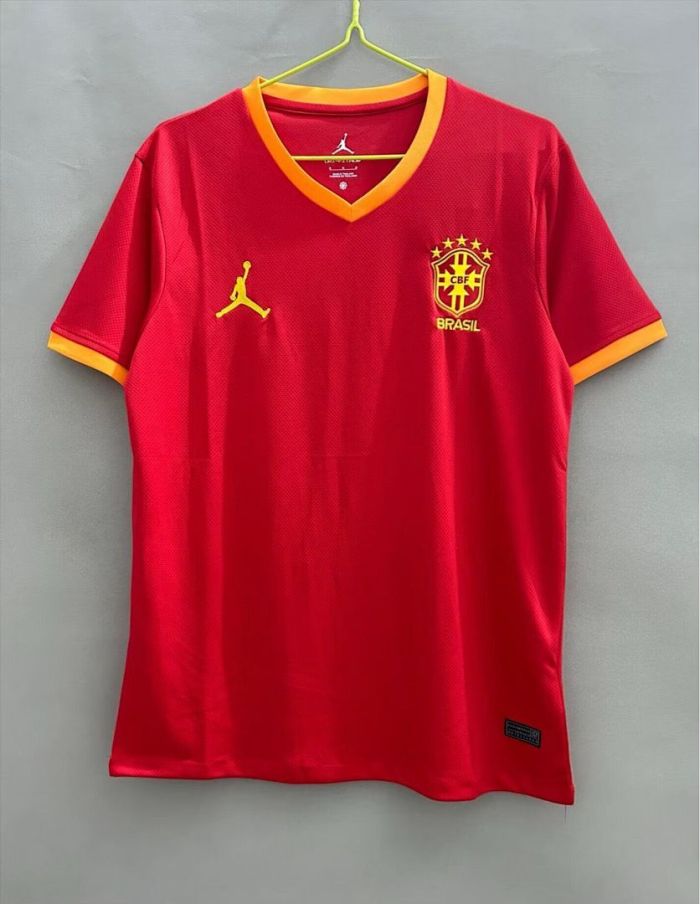 Fan Version 2026 Brazil Red Soccer Training Jersey Brasil Camisetas de Futbol T-shirt