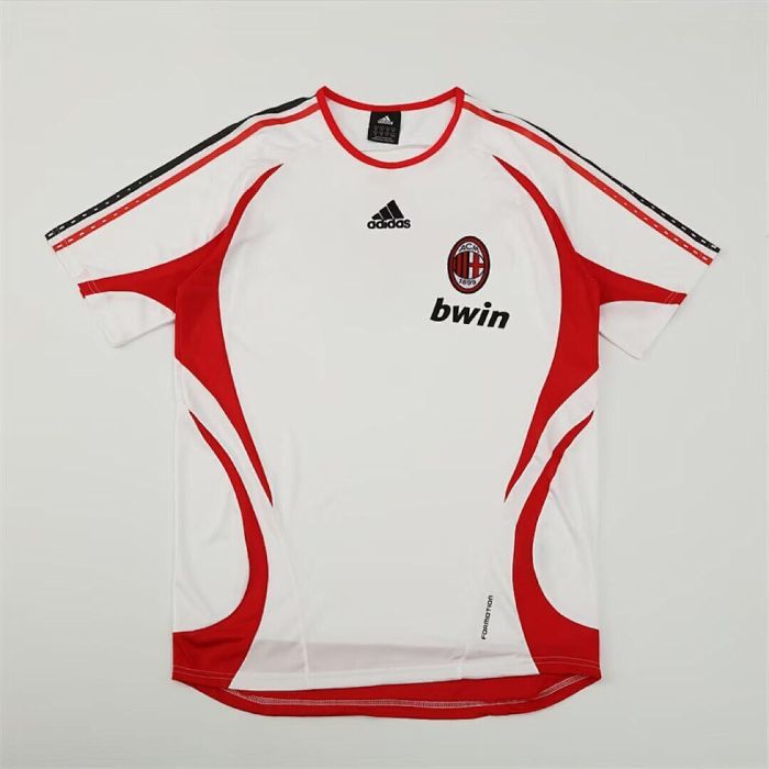 Retro Jersey 2006-2007 AC Milan White Soccer Training Jersey Vintage Football Shirt