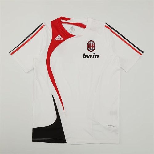Retro Jersey 2007-2008 AC Milan White Soccer Training Jersey Vintage Football Shirt
