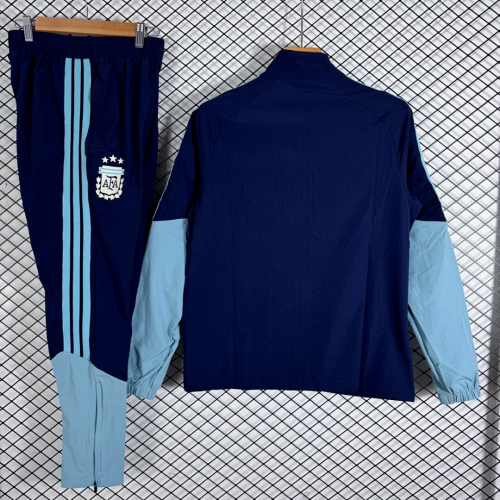 2026 Argentina Dark Blue Soccer Windbreaker Jacket Football Jacket and Pants