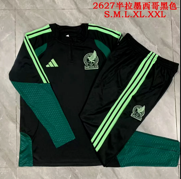 2026 Mexico Black Soccer Training Sweater and Pants Football Kit