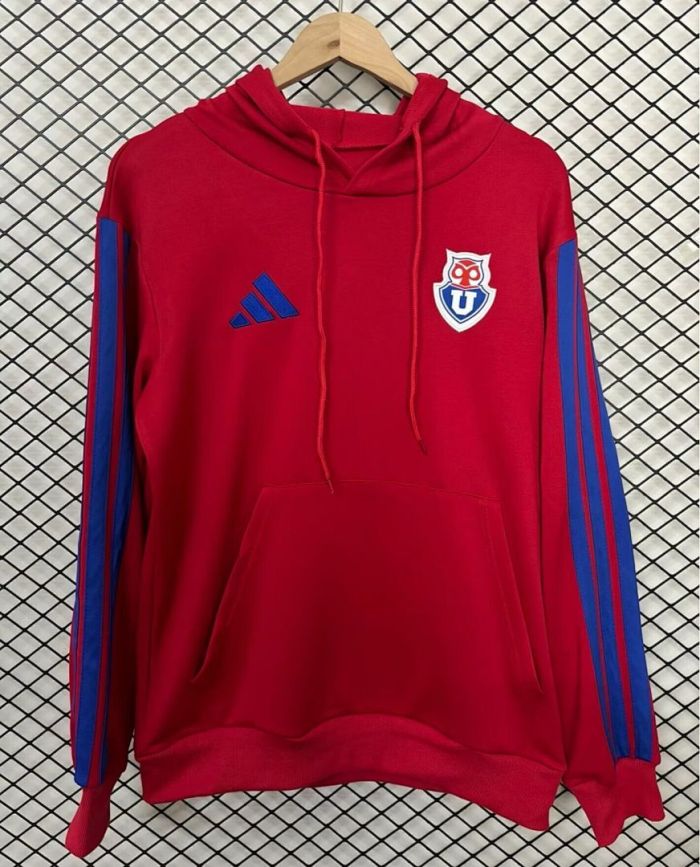 2026-2027 Club Universidad de Chile Red Soccer Training Hoodie Football Hoody