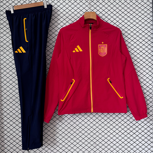 2026 Argentina Red Soccer Windbreaker Jacket Football Jacket and Pants