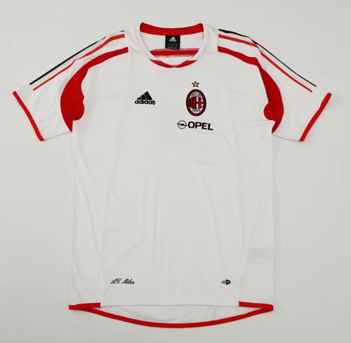 Retro Jersey 2004-2005 AC Milan White Soccer Training Jersey Vintage Football Shirt