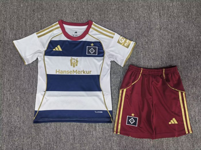 Youth Uniform Kids Kit 2026-2027 Hamburg Special Edition Soccer Jersey Shorts Child Hamburger Football Set