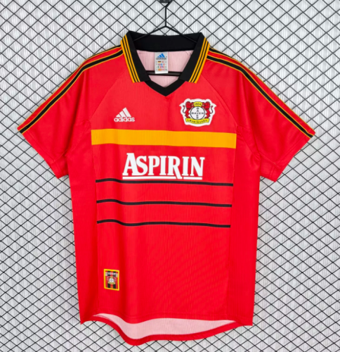 Retro Jersey 1999-2000 Bayer 04 Leverkusen Home Soccer Jersey Vintage Football Shirt