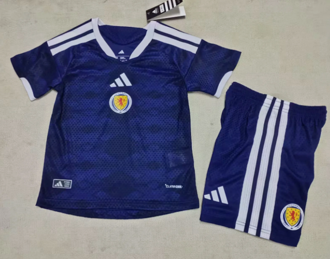 Player Version Youth Uniform Kids Kit 2026 Scotland Home Soccer Jersey Shorts Child Football Set