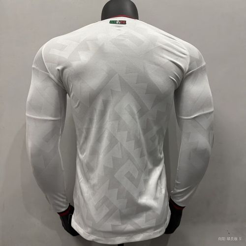 Player Version Long Sleeve 2026 Mexico Away White Soccer Jersey Football Shirt