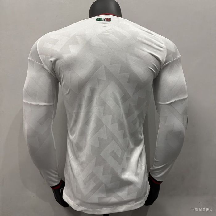 Player Version Long Sleeve 2026 Mexico Away White Soccer Jersey Football Shirt