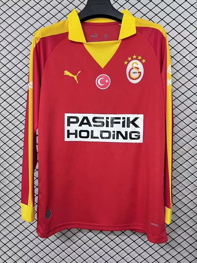 Long Sleeve Fan Version 2025-2026 Galatasaray Red Retro Collection Soccer Jersey Football Shirt