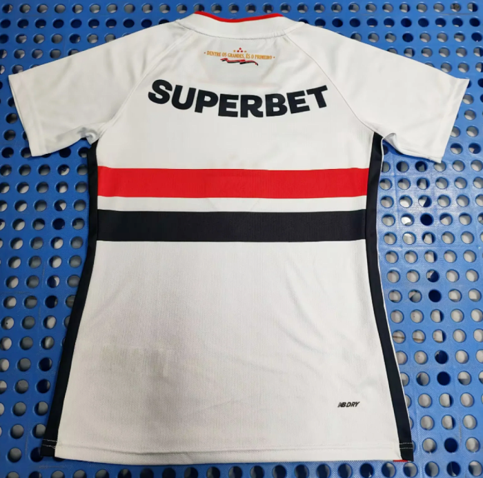 Women 2025-2026 Sao Paulo Home Soccer Jersey Girl Football Shirt