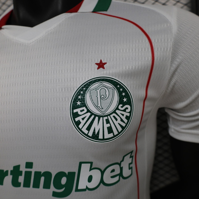 with One Star Player Version 2026-2027 Palmeiras Away White Soccer Jersey Football Shirt