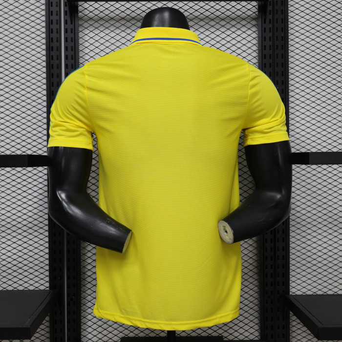Player Version 2026 Colombia Yellow Soccer Polo