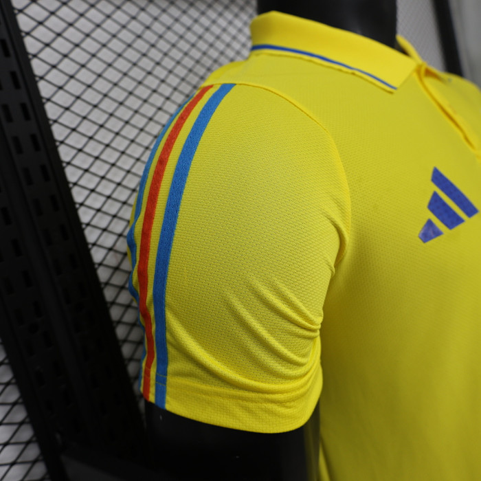 Player Version 2026 Colombia Yellow Soccer Polo