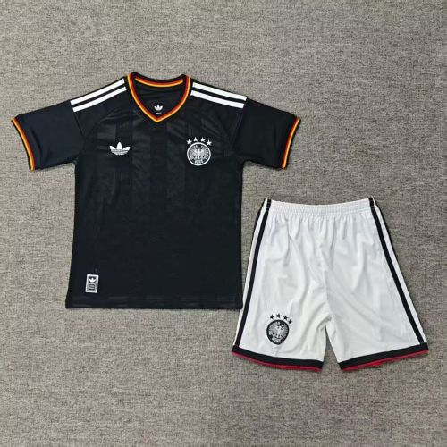 Youth Uniform Kids Kit 2026 Germany Black Concept Version Soccer Jersey Shorts Child Football Set