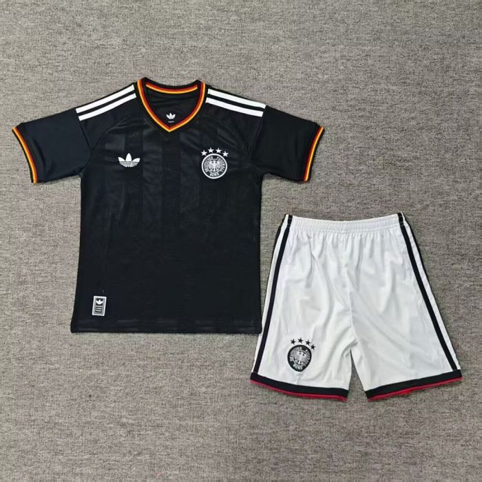Youth Uniform Kids Kit 2026 Germany Black Concept Version Soccer Jersey Shorts Child Football Set