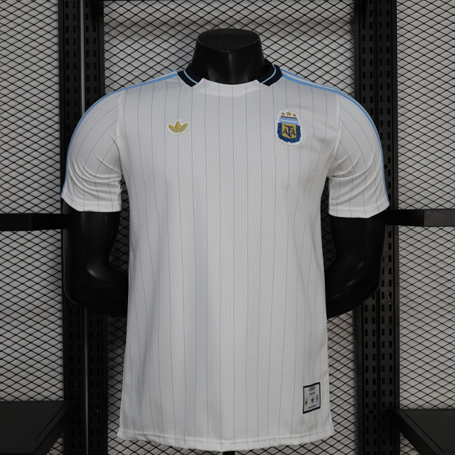 Fan Version 2026 Argentina White Icon Soccer Jersey Football Shirt