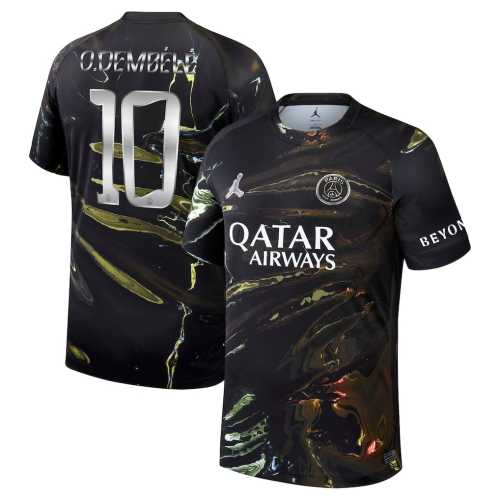Player Version 2025-2026 PSG O.DEMBELE 10 Fifth Away Soccer Jersey Paris Football Maillot