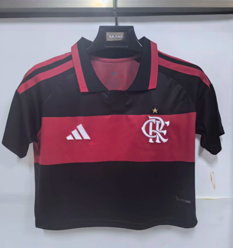 Women 2026 Flamengo Home Crop Soccer Shirt Girl Football Jersey