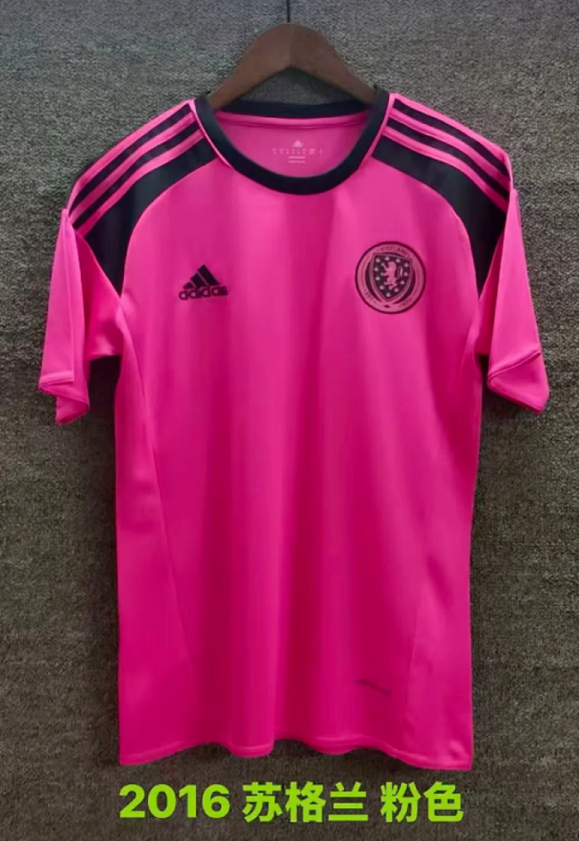 Retro Jersey 2016 Scotland Away Pink Soccer Jersey Vintage Football Shirt