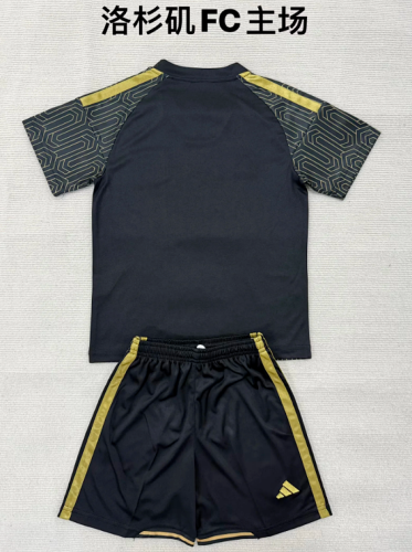 Youth Uniform Kids Kit 2025-2026 Los Angeles FC Home Soccer Jersey Shorts Child Football Set