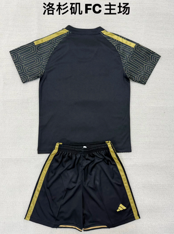 Youth Uniform Kids Kit 2025-2026 Los Angeles FC Home Soccer Jersey Shorts Child Football Set