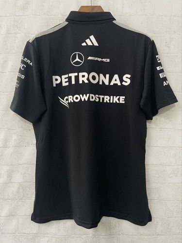 Mercedes 2026-2027 Black T-Shirt Racing Polo