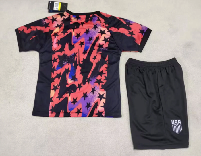 Youth Uniform Kids Kit USA 2026 Goalkeeper Soccer Jersey Shorts United States Child Football Set