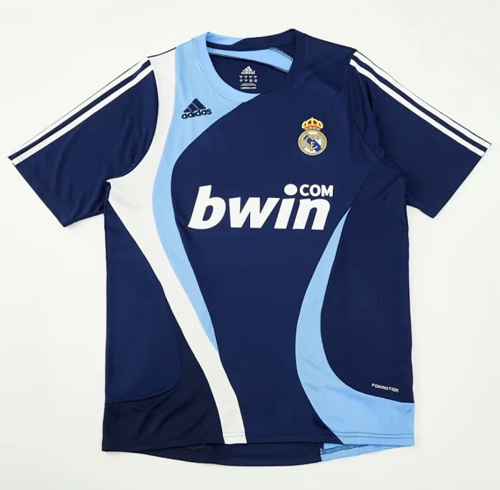 Retro Jersey 2007-2008 Real Madrid Dark Blue Soccer Training Jersey Vintage Football Shirt