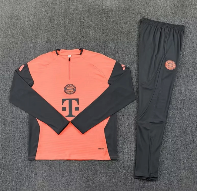 2026 Bayern Munich Orange Soccer Training Sweater and Pants Football Kit