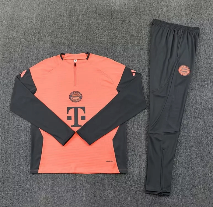 2026 Bayern Munich Orange Soccer Training Sweater and Pants Football Kit