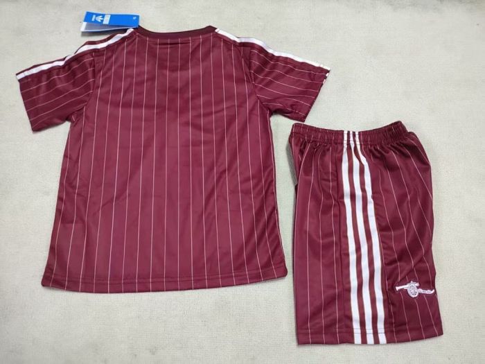 Youth Uniform Kids Kit 2026-2027 Arsenal Maroon Icon Soccer Jersey Shorts Child Football Set