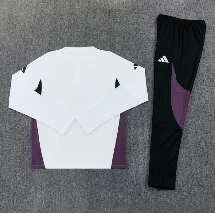 2026 Manchester United White Soccer Training Sweater and Pants Football Kit