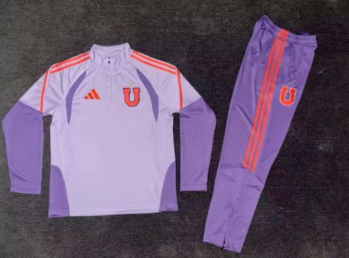 2026 UNIVERSIDAD CHILE Purple Soccer Windbreaker Jacket Football Jacket and Pants