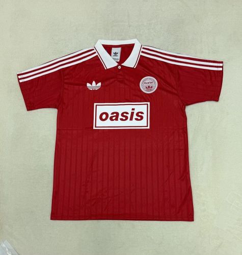 Fan Version 2025-2026 AD Oasis 25 Red Soccer Jersey Football Shirt