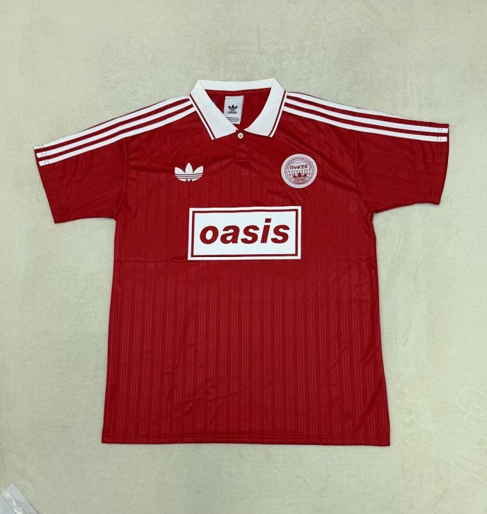 Fan Version 2025-2026 AD Oasis 25 Red Soccer Jersey Football Shirt