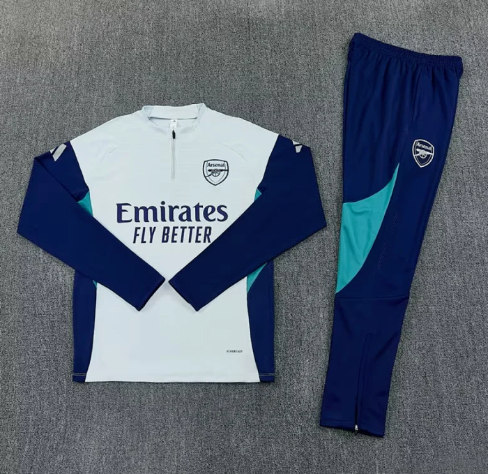 2026 Arsenal White Soccer Training Sweater and Pants Football Kit