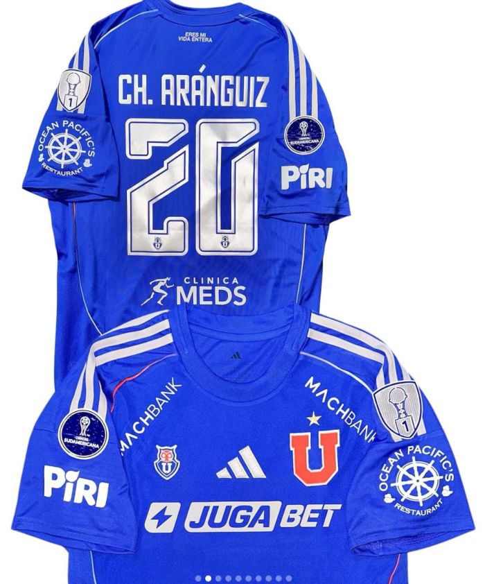 with All Sponor Logos+Libertadores Patch Fans Version 2025-2026 Club Universidad de Chile Blue Special Edition Soccer Jersey Football Shirt