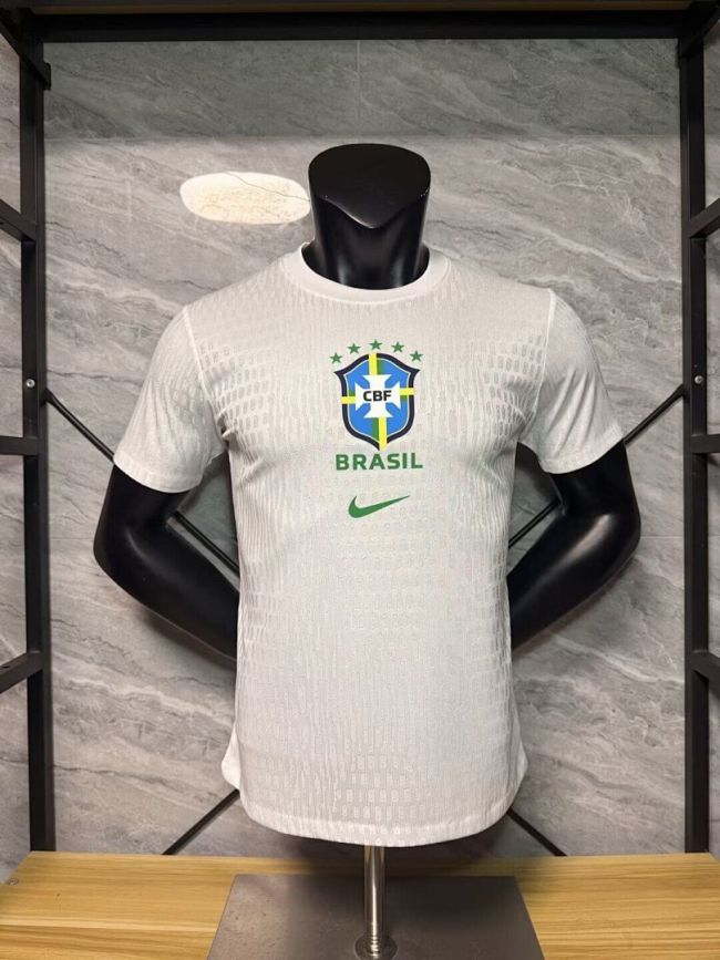 Player Version 2026 Brazil White Soccer Jersey Brasil Camisetas de Futbol