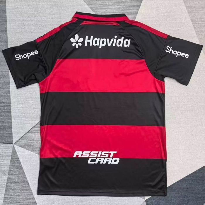 with Sponor Logo Fan Version 2026-2027 Flamengo Home Soccer Jersey Football Shirt