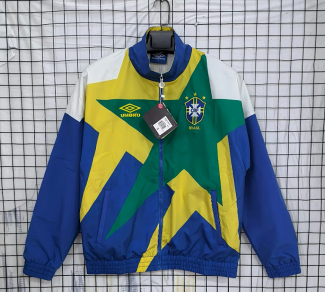 2026 Brasil Blue/Yellow/Green Soccer Windbreaker Jacket Football Jacket
