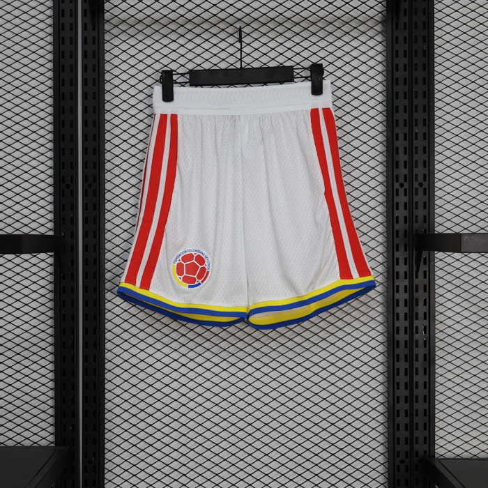 Player Version 2026 Colombia White Soccer Shorts Football Shorts