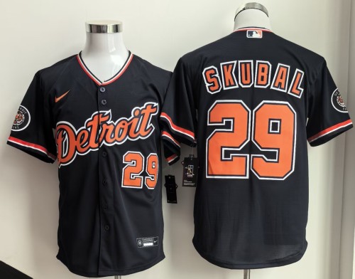 Detroit Tigers SKUBAL 29 Black Cool MLB Jersey Baseball Shirt
