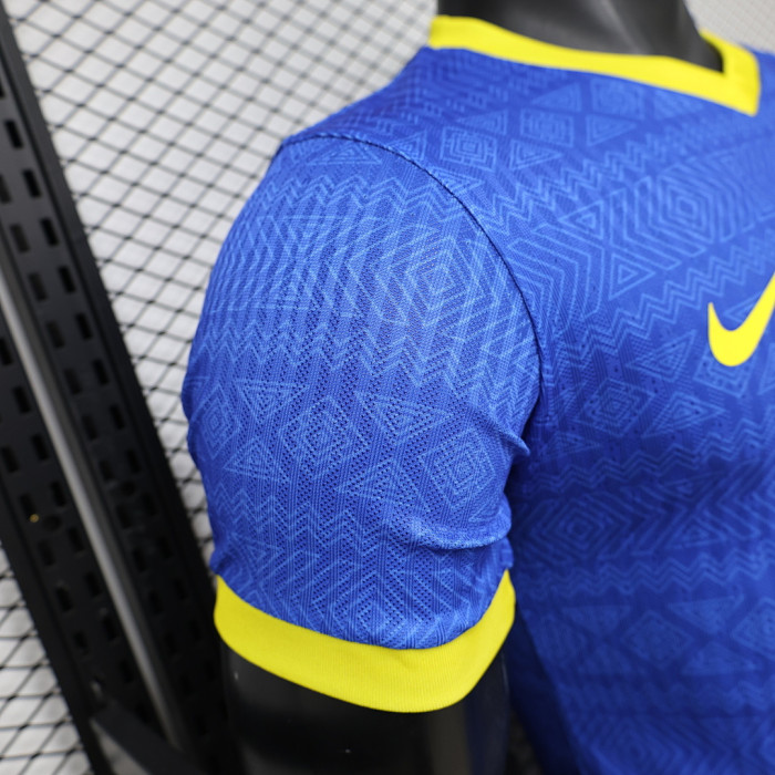Player Version 2026 Brazil Blue Soccer Jersey Brasil Camisetas de Futbol