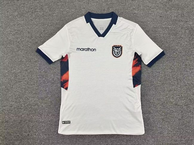 Fan Version 2026 Ecuador Away White Soccer Jersey Football Shirt
