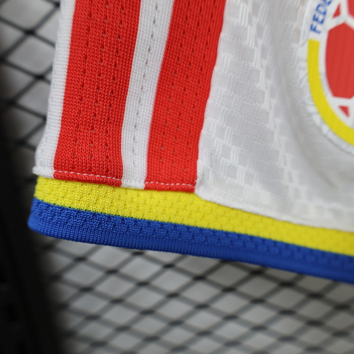 Player Version 2026 Colombia White Soccer Shorts Football Shorts