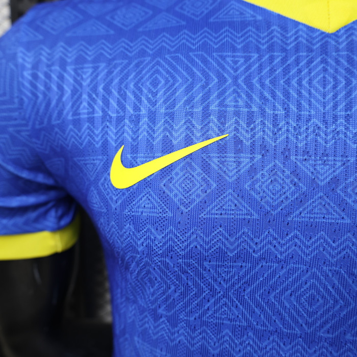 Player Version 2026 Brazil Blue Soccer Jersey Brasil Camisetas de Futbol