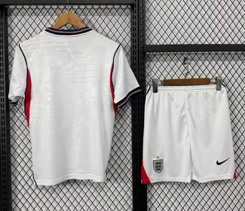 with White Shorts Youth Uniform Kids Kit England 2026 Home Soccer Jersey Shorts Child Football Set