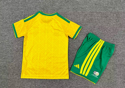 Youth Uniform Kids Kit 2026 South Africa Home Soccer Jersey Shorts Child Football Set